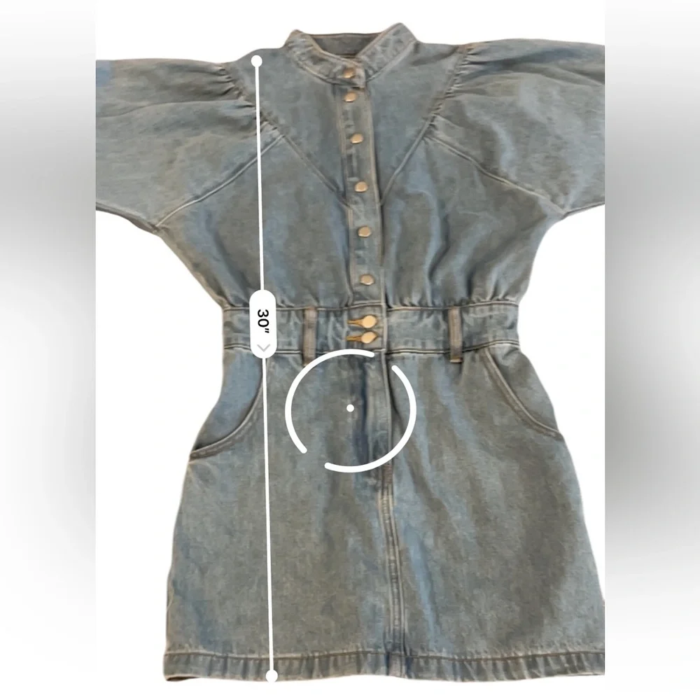 Idem Ditto Long Sleeve Denim Dress Size Small, NWT - Picture 15 of 15